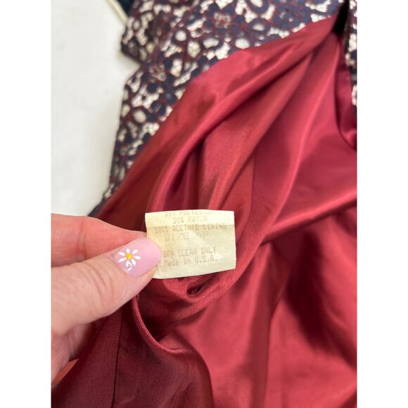 Cesar Galindo vintage Lace maxi size 4 sleeveless Maxi Dress. - Picture 8 of 9